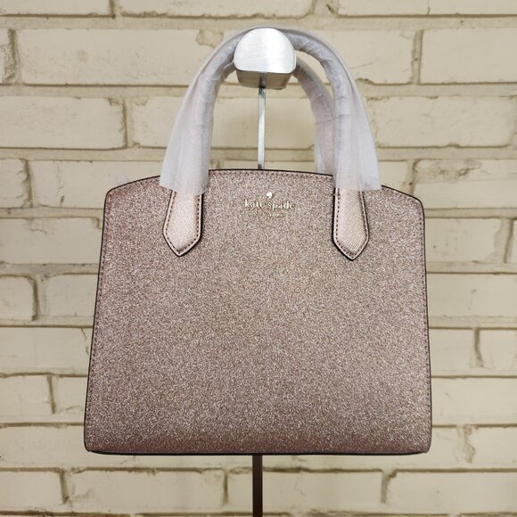 Nwt Kate Spade Tinsel Gliter Rose Gold Crossbody Bag Purse - Picture 2 of 5